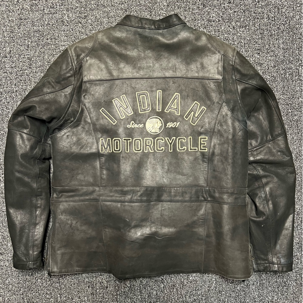 Indian Motorcycle Licensed Black Full Leather Coat Jacket Size: Women's XL - Picture 2 of 14